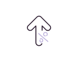 upward arrow with precents